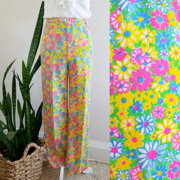 Lilly Pulitzer Pants - VTG 70s Lilly Pulitzer Sportswear Floral Pant